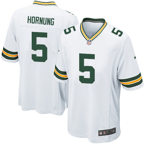 Men's Nike Green Bay Packers #5 Paul Hornung Game White NFL Jersey