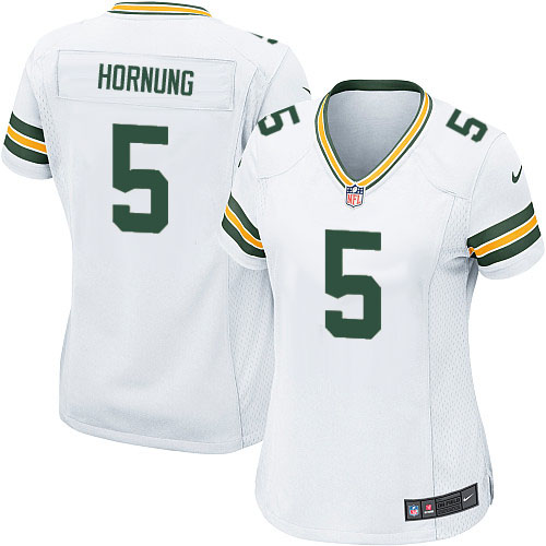 Women's Nike Green Bay Packers #5 Paul Hornung Game White NFL Jersey