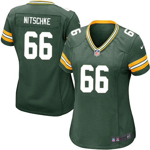 Women's Nike Green Bay Packers #66 Ray Nitschke Game Green Team Color NFL Jersey