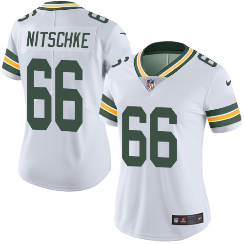 Women's Nike Green Bay Packers #66 Ray Nitschke White Vapor Untouchable Elite Player NFL Jersey