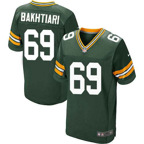 Men's Nike Green Bay Packers #69 David Bakhtiari Elite Green Team Color NFL Jersey