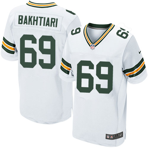 Men's Nike Green Bay Packers #69 David Bakhtiari Elite White NFL Jersey