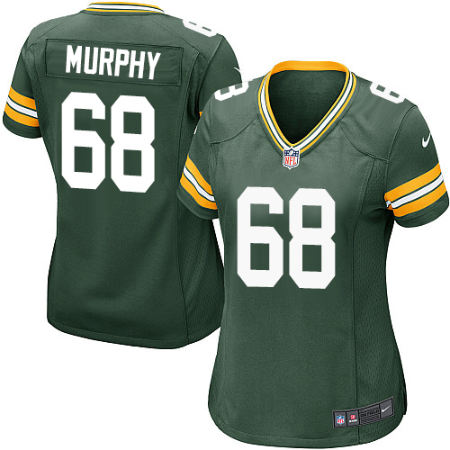 Women's Nike Green Bay Packers #68 Kyle Murphy Game Green Team Color NFL Jersey