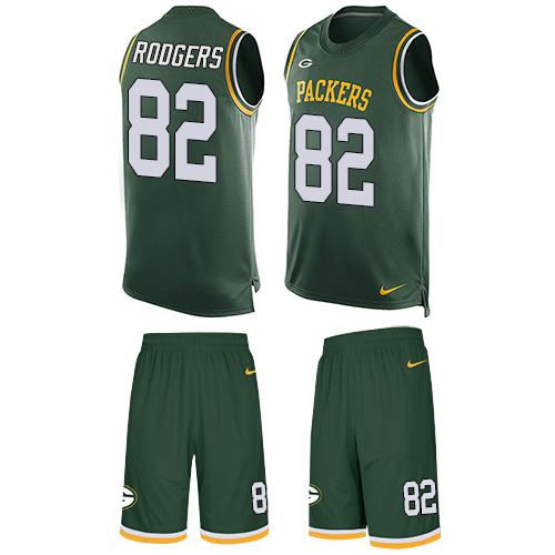 Men's Nike Green Bay Packers #82 Richard Rodgers Limited Green Tank Top Suit NFL Jersey