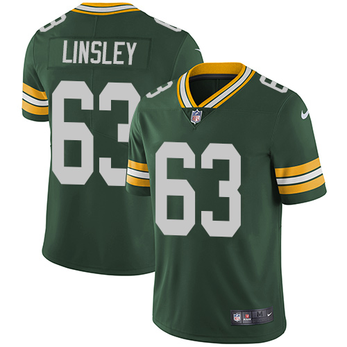 Men's Nike Green Bay Packers #63 Corey Linsley Green Team Color Vapor Untouchable Limited Player NFL Jersey