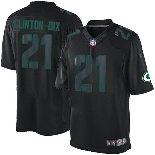 Men's Nike Green Bay Packers #21 Ha Ha Clinton-Dix Limited Black Impact NFL Jersey