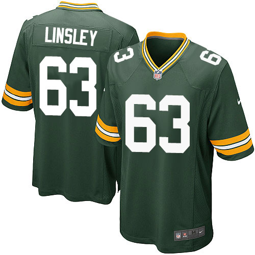 Men's Nike Green Bay Packers #63 Corey Linsley Game Green Team Color NFL Jersey