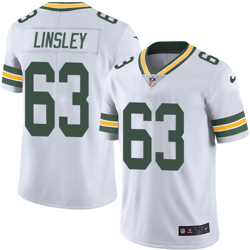 Men's Nike Green Bay Packers #63 Corey Linsley White Vapor Untouchable Limited Player NFL Jersey