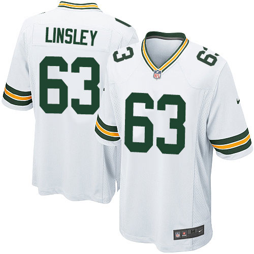 Men's Nike Green Bay Packers #63 Corey Linsley Game White NFL Jersey