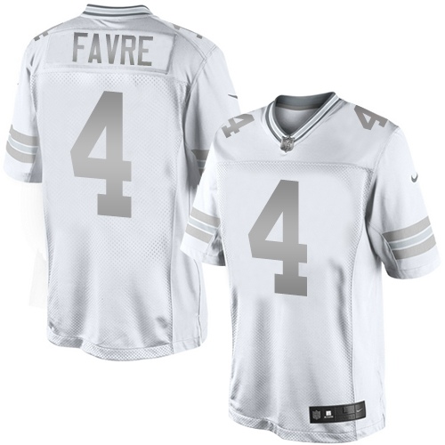Men's Nike Green Bay Packers #4 Brett Favre Limited White Platinum NFL Jersey