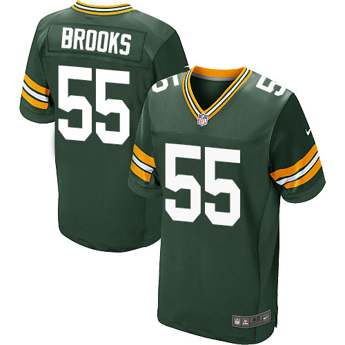 Men's Nike Green Bay Packers #55 Ahmad Brooks Elite Green Team Color NFL Jersey