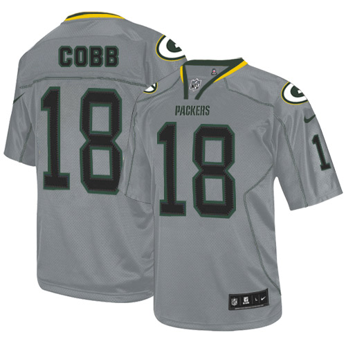 Men's Nike Green Bay Packers #18 Randall Cobb Elite Lights Out Grey NFL Jersey