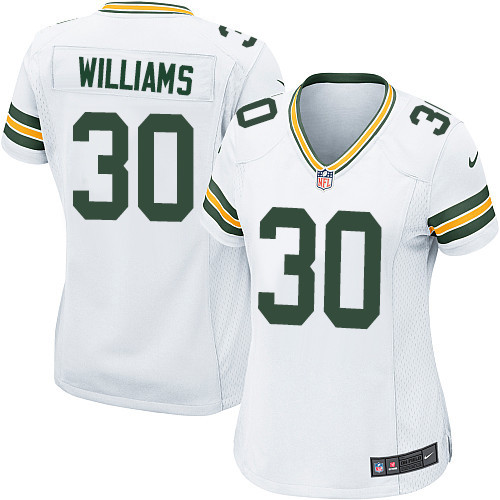 Women's Nike Green Bay Packers #30 Jamaal Williams Game White NFL Jersey