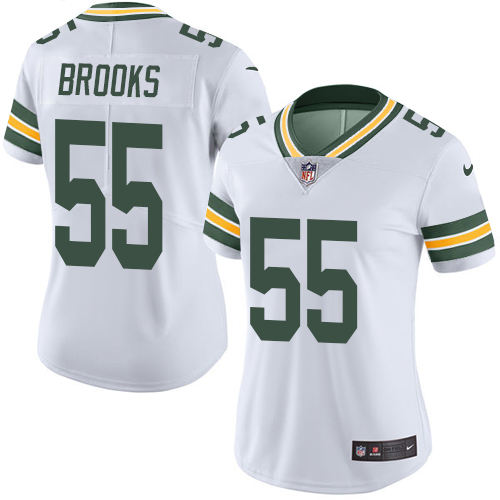 Women's Nike Green Bay Packers #55 Ahmad Brooks White Vapor Untouchable Limited Player NFL Jersey