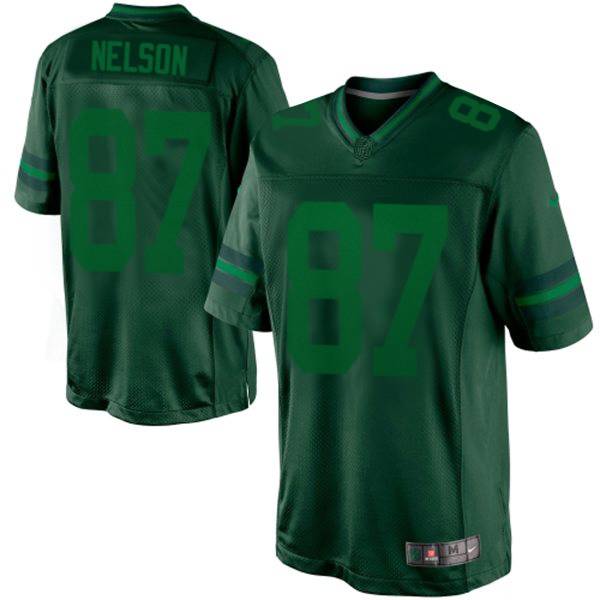 Men's Nike Green Bay Packers #87 Jordy Nelson Green Drenched Limited NFL Jersey