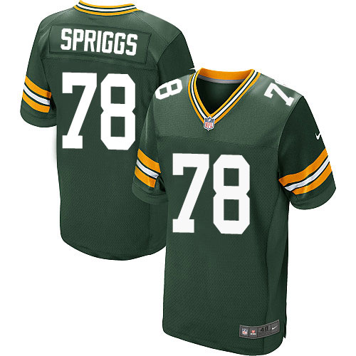 Men's Nike Green Bay Packers #78 Jason Spriggs Elite Green Team Color NFL Jersey
