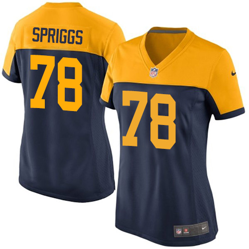 Women's Nike Green Bay Packers #78 Jason Spriggs Limited Navy Blue Alternate NFL Jersey