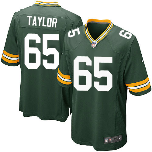 Men's Nike Green Bay Packers #65 Lane Taylor Game Green Team Color NFL Jersey