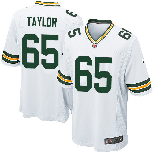 Men's Nike Green Bay Packers #65 Lane Taylor Game White NFL Jersey
