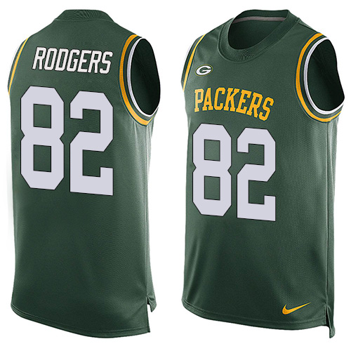 Men's Nike Green Bay Packers #82 Richard Rodgers Limited Green Player Name & Number Tank Top NFL Jersey