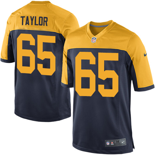 Men's Nike Green Bay Packers #65 Lane Taylor Game Navy Blue Alternate NFL Jersey