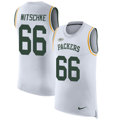 Men's Nike Green Bay Packers #66 Ray Nitschke White Rush Player Name & Number Tank Top NFL Jersey