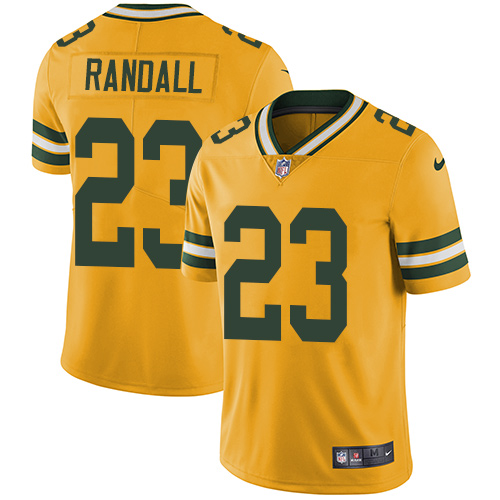 Men's Nike Green Bay Packers #23 Damarious Randall Limited Gold Rush Vapor Untouchable NFL Jersey