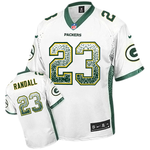 Men's Nike Green Bay Packers #23 Damarious Randall Elite White Drift Fashion NFL Jersey