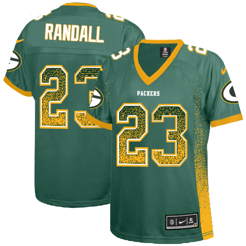 Women's Nike Green Bay Packers #23 Damarious Randall Elite Green Drift Fashion NFL Jersey