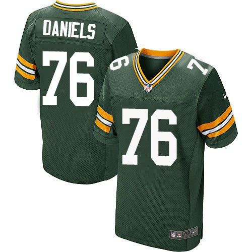 Men's Nike Green Bay Packers #76 Mike Daniels Elite Green Team Color NFL Jersey
