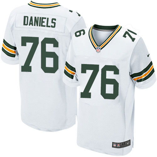Men's Nike Green Bay Packers #76 Mike Daniels Elite White NFL Jersey