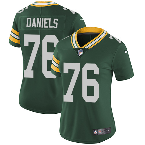 Women's Nike Green Bay Packers #76 Mike Daniels Green Team Color Vapor Untouchable Limited Player NFL Jersey