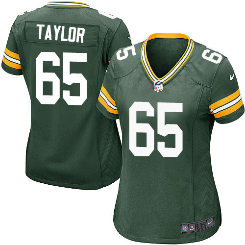 Women's Nike Green Bay Packers #65 Lane Taylor Game Green Team Color NFL Jersey