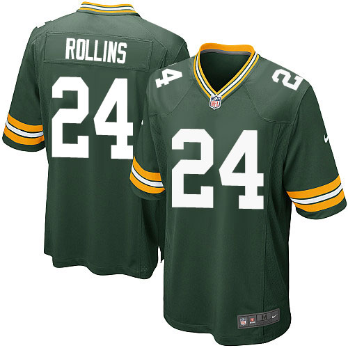 Men's Nike Green Bay Packers #24 Quinten Rollins Game Green Team Color NFL Jersey
