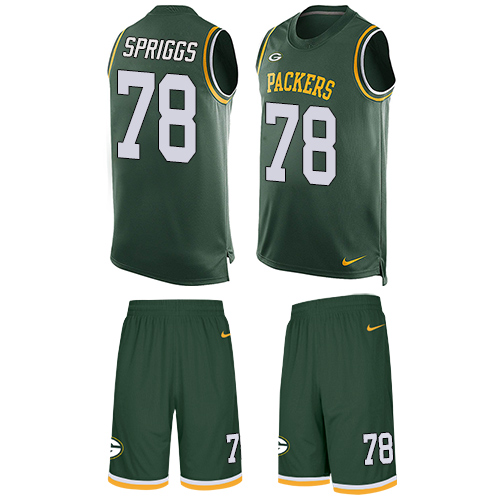 Men's Nike Green Bay Packers #78 Jason Spriggs Limited Green Tank Top Suit NFL Jersey
