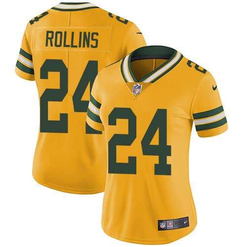 Women's Nike Green Bay Packers #24 Quinten Rollins Limited Gold Rush Vapor Untouchable NFL Jersey