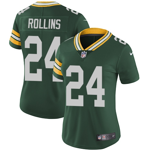 Women's Nike Green Bay Packers #24 Quinten Rollins Green Team Color Vapor Untouchable Elite Player NFL Jersey