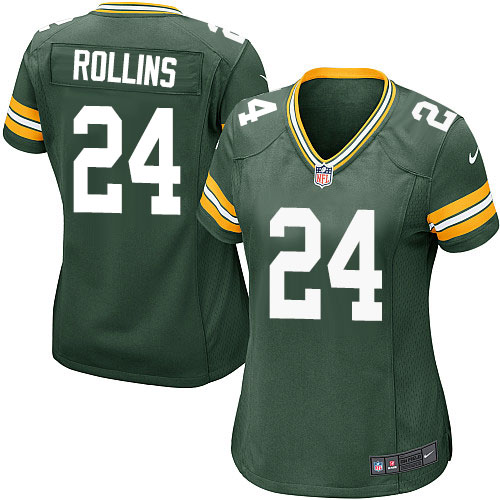 Women's Nike Green Bay Packers #24 Quinten Rollins Game Green Team Color NFL Jersey