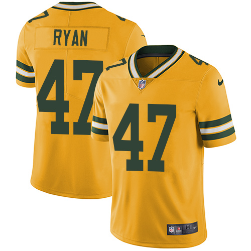Men's Nike Green Bay Packers #47 Jake Ryan Elite Gold Rush Vapor Untouchable NFL Jersey