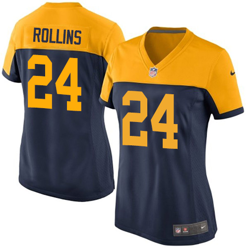 Women's Nike Green Bay Packers #24 Quinten Rollins Limited Navy Blue Alternate NFL Jersey