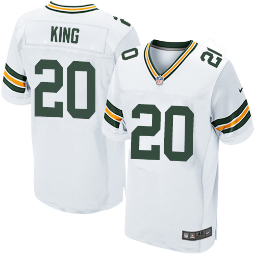 Men's Nike Green Bay Packers #20 Kevin King Elite White NFL Jersey