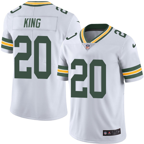 Men's Nike Green Bay Packers #20 Kevin King White Vapor Untouchable Limited Player NFL Jersey