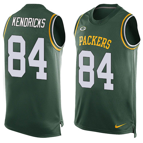 Men's Nike Green Bay Packers #84 Lance Kendricks Limited Green Player Name & Number Tank Top NFL Jersey
