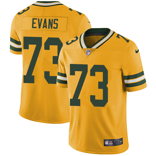 Men's Nike Green Bay Packers #73 Jahri Evans Elite Gold Rush Vapor Untouchable NFL Jersey