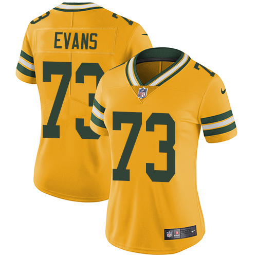 Women's Nike Green Bay Packers #73 Jahri Evans Limited Gold Rush Vapor Untouchable NFL Jersey