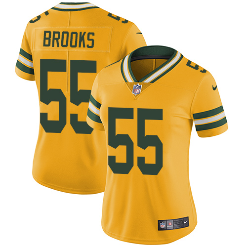 Women's Nike Green Bay Packers #55 Ahmad Brooks Limited Gold Rush Vapor Untouchable NFL Jersey