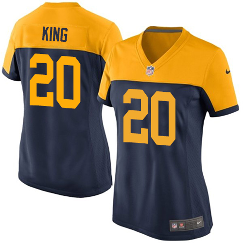 Women's Nike Green Bay Packers #20 Kevin King Limited Navy Blue Alternate NFL Jersey