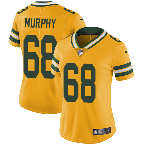 Women's Nike Green Bay Packers #68 Kyle Murphy Limited Gold Rush Vapor Untouchable NFL Jersey