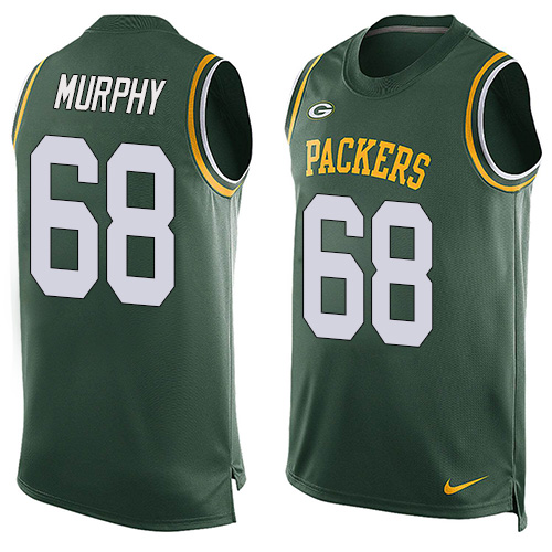 Men's Nike Green Bay Packers #68 Kyle Murphy Limited Green Player Name & Number Tank Top NFL Jersey