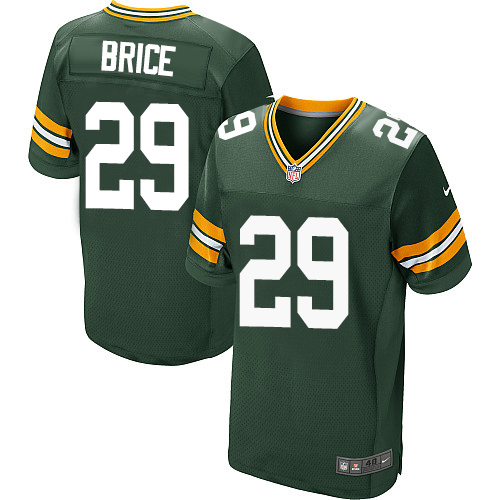 Men's Nike Green Bay Packers #29 Kentrell Brice Elite Green Team Color NFL Jersey